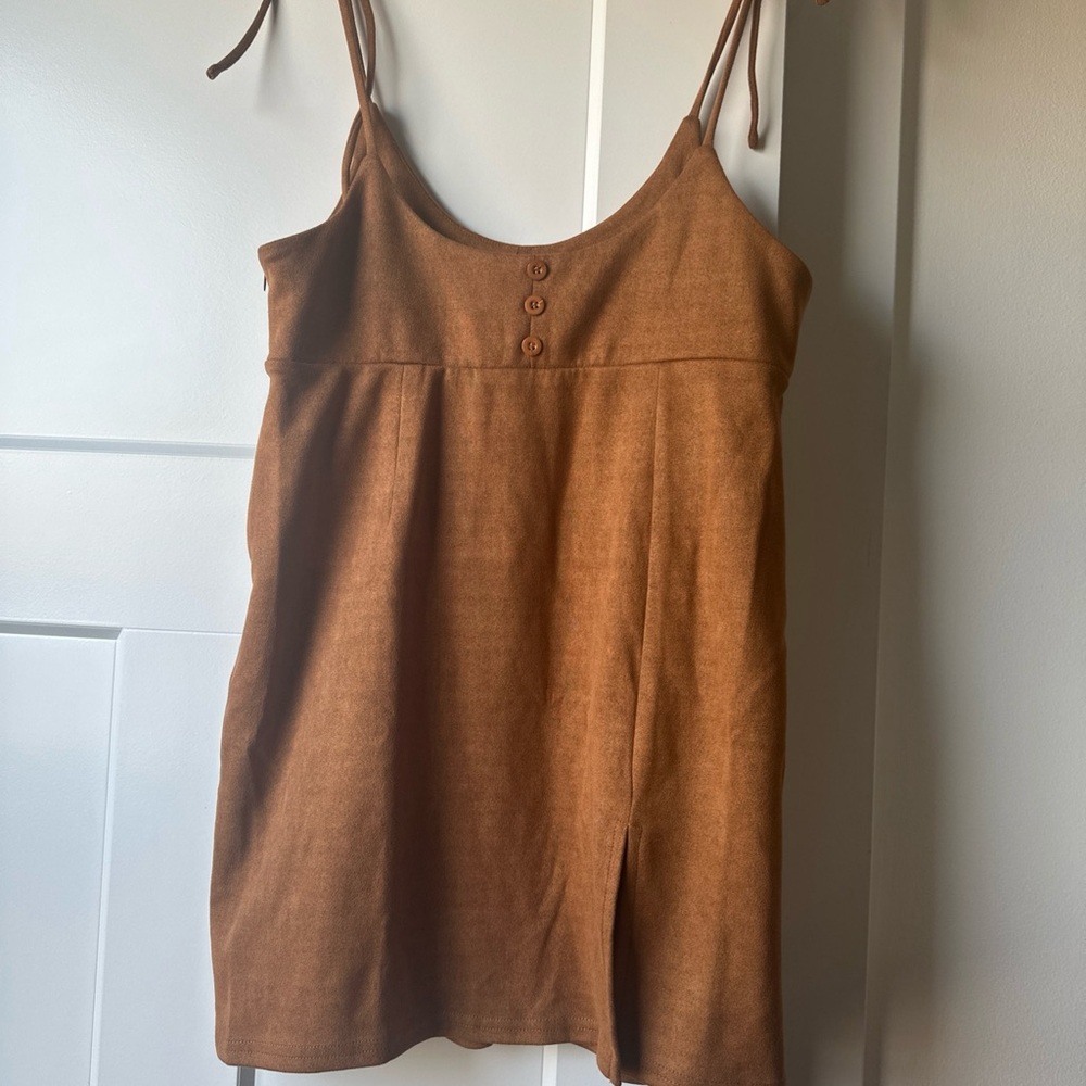 Brown Sleeveless Women's Top